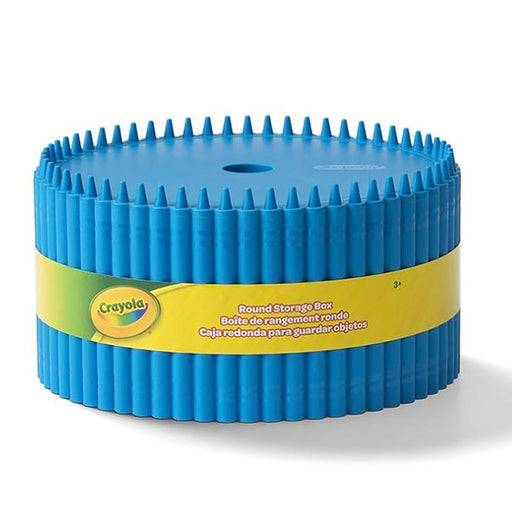 Crayola Round Storage Box Organiser - Cerulean