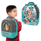 Pet Hospital Backpack With Figure & Accessories Playset - Blue