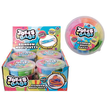 Rainbow Wheel Multi-Colour Fluffy Putty Tub