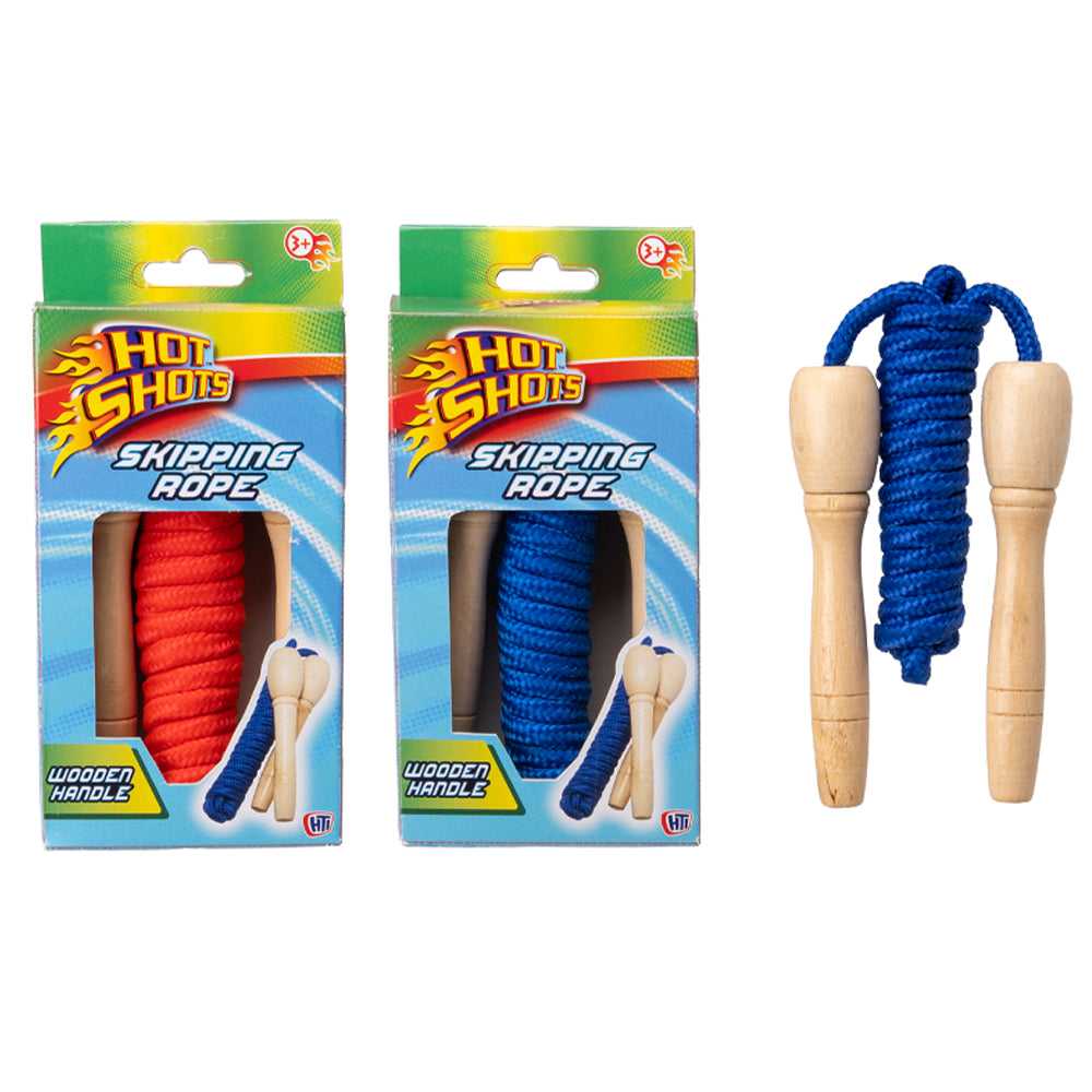 Hot Shots Wooden Handle Skipping Rope