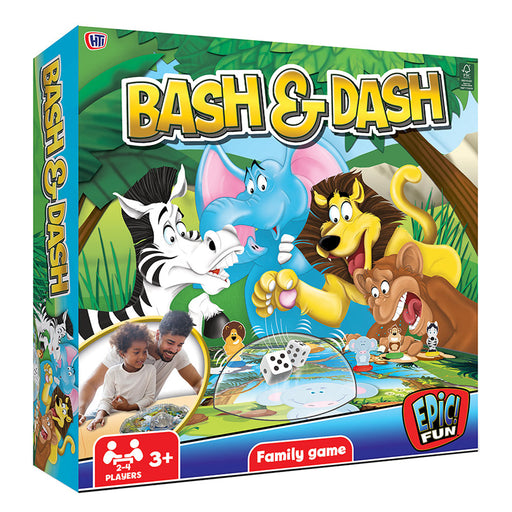 Bash & Dash Safari Animal Dice Popping Board Game