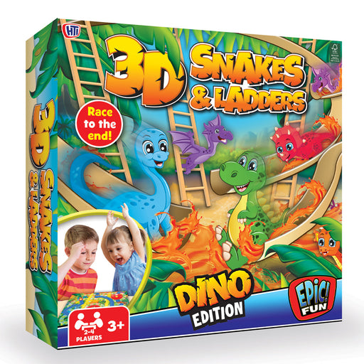 Snakes & Ladders 3D Dino Edition Board Game