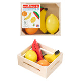 Woodworks Mini Wooden Food Crate Pretend Play Set