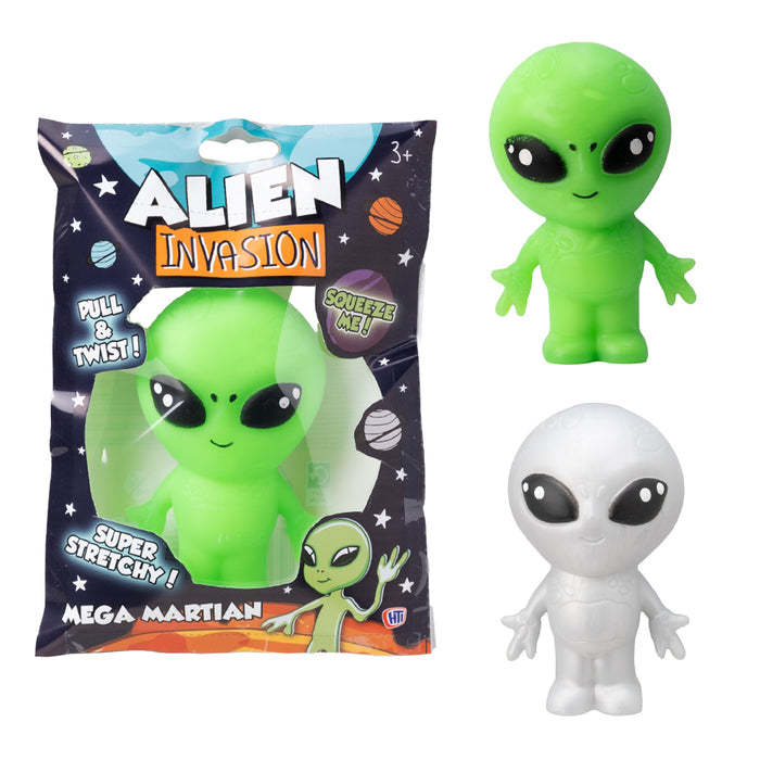 Alien Invasion Mega Martian Pull & Twist Super Strechy Figure