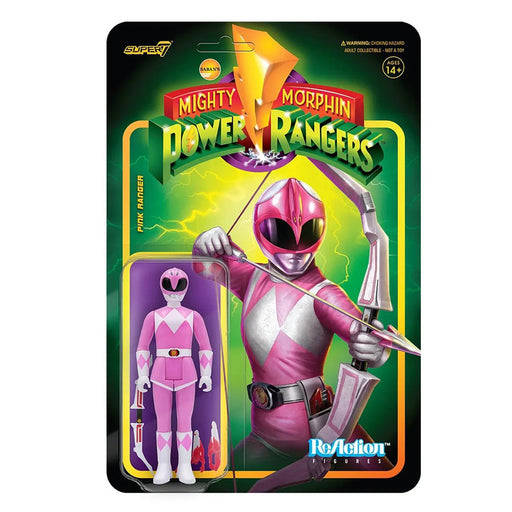 Mighty Morphin Power Rangers Pink Ranger Super7 ReAction 3.75" Collectible Figure