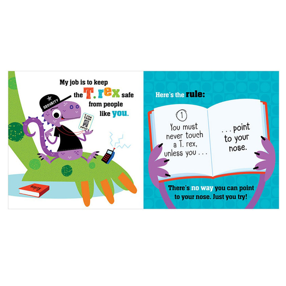 Never Touch A T-Rex Dinosaur Kids Board Book