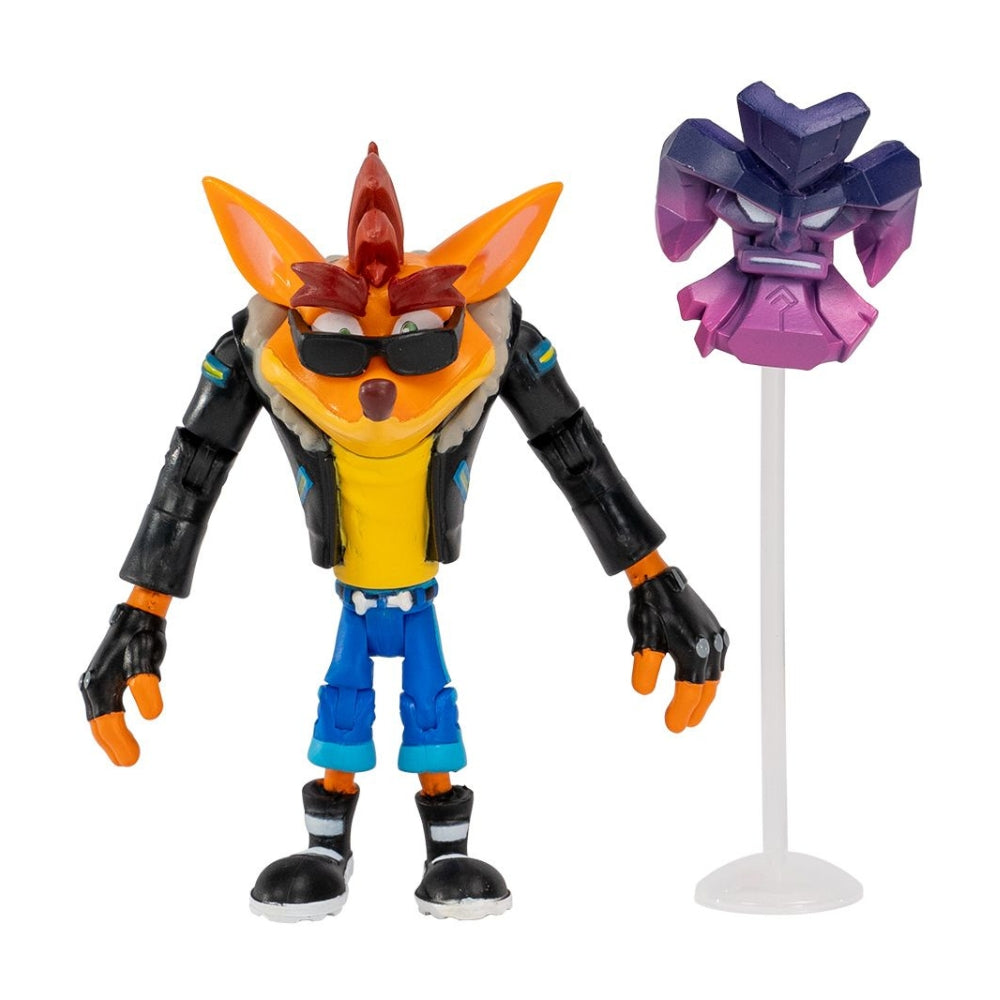 Crash Bandicoot Biker Crash Collectible 4.5" Action Figure