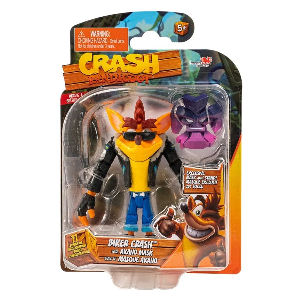 Crash Bandicoot Biker Crash Collectible 4.5" Action Figure