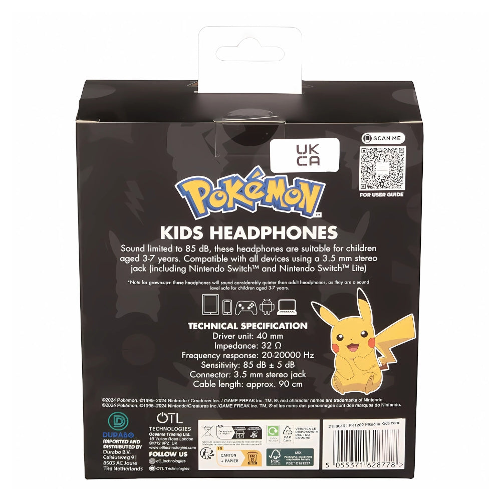 Pokemon Pikachu Kids Headphones