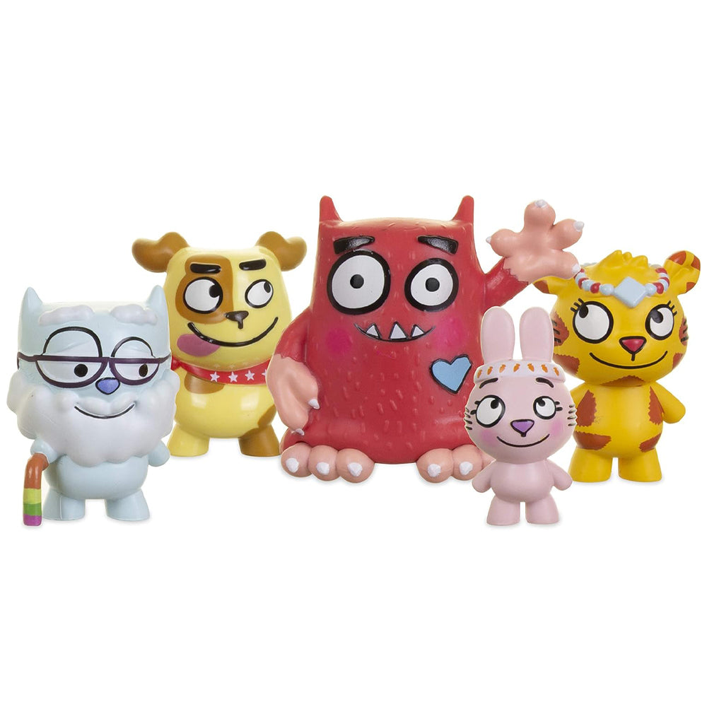 Love Monster Fluffytown Friends Figurine 5pk Set