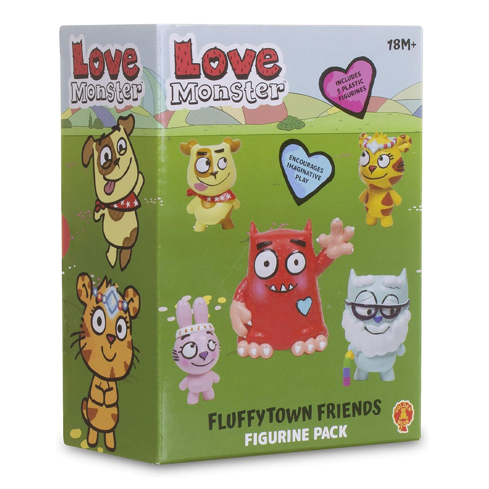 Love Monster Fluffytown Friends Figurine 5pk Set