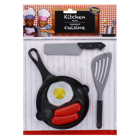 Frying Pan & Utensils Kids Pretend Cooking Play Set