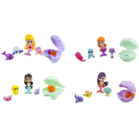 Splashlings Mermaid Collectible Mini Figure 6pk Set