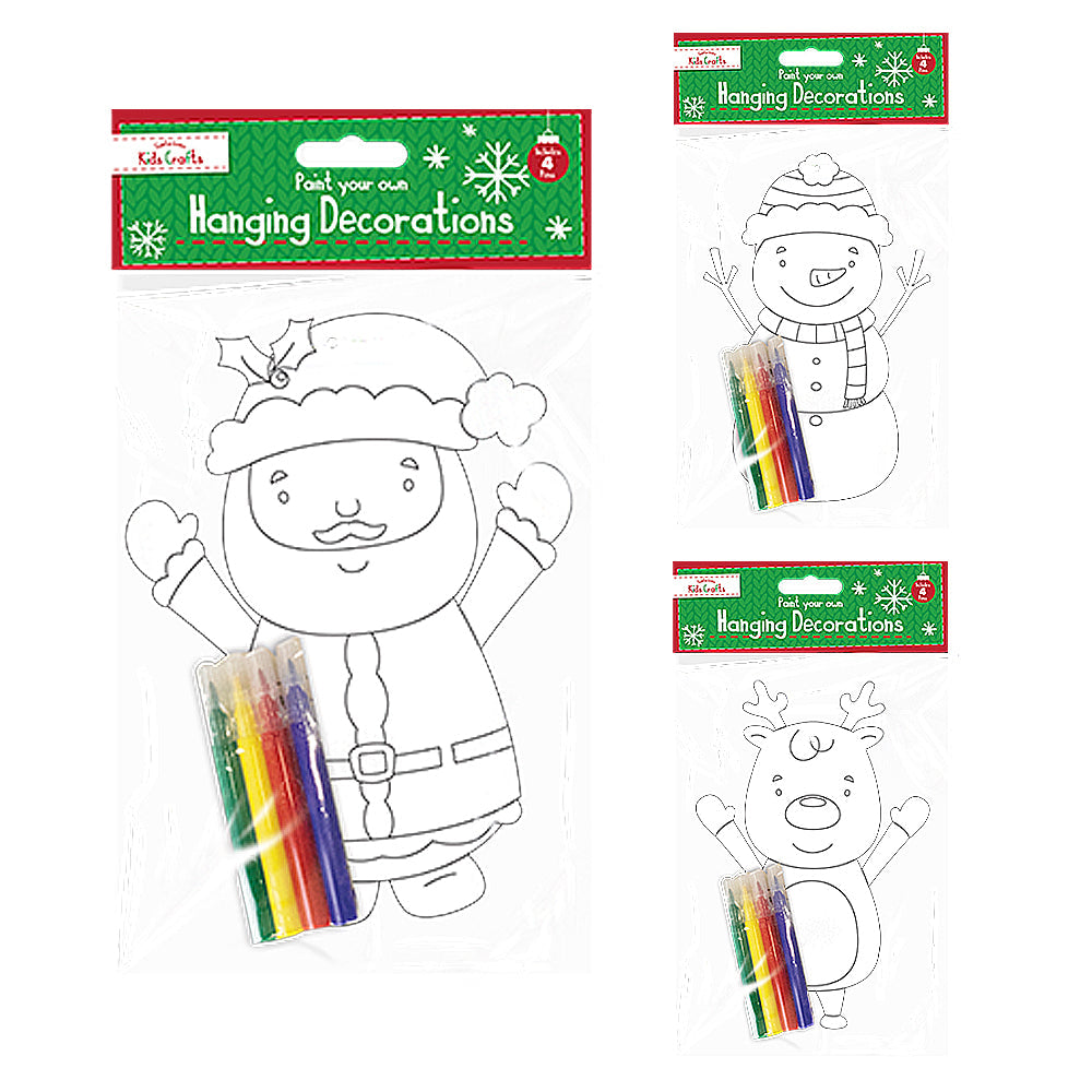 Christmas Colour Your Own Hanging Decorations