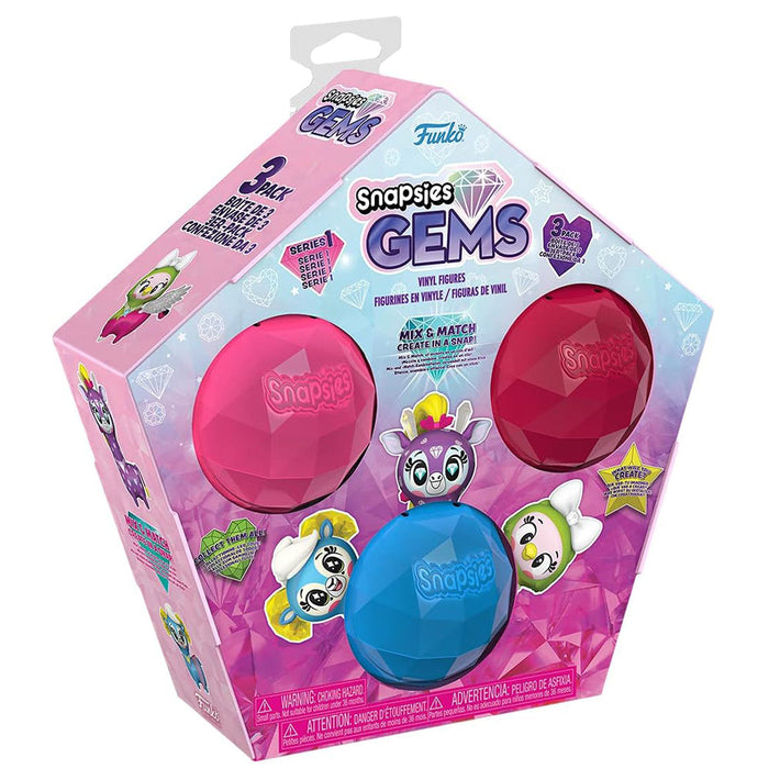Funko Snapsies Gems Mix & Match 3 Pack Series 1 Collectible Figure Play Set