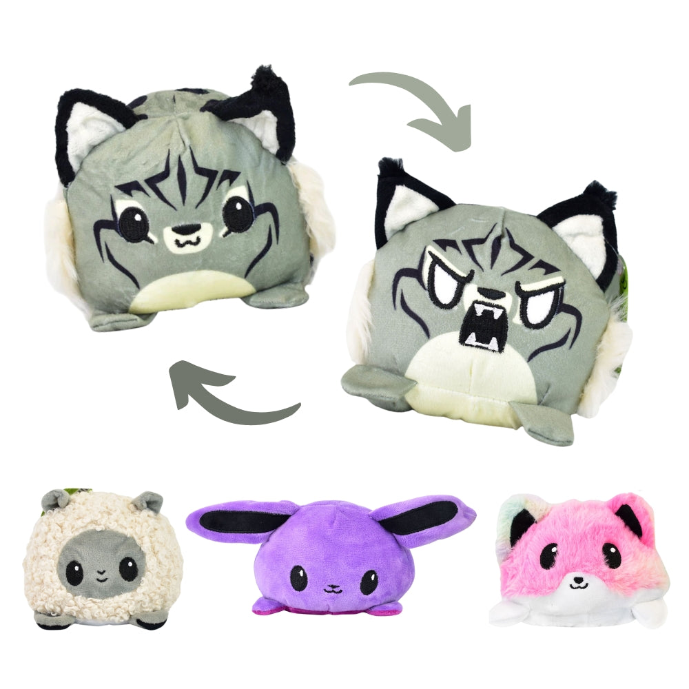 Moody Pets Reversible Soft Plush Animal Toy