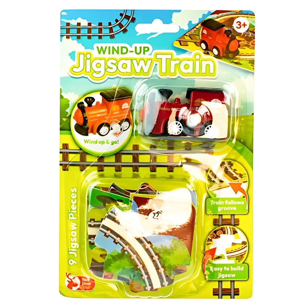 Wind-Up Jigsaw Train Puzzle Play Set