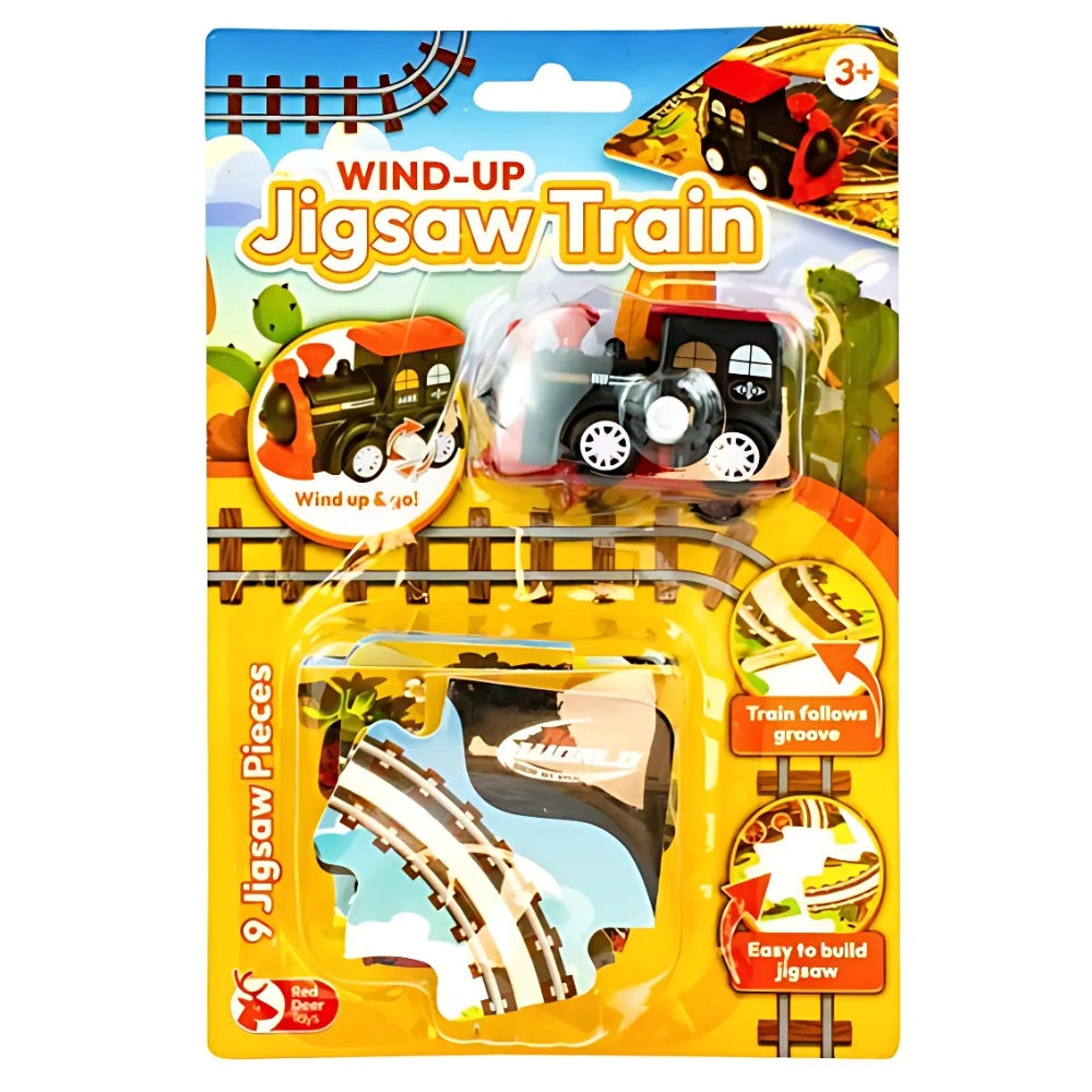 Wind-Up Jigsaw Train Puzzle Play Set