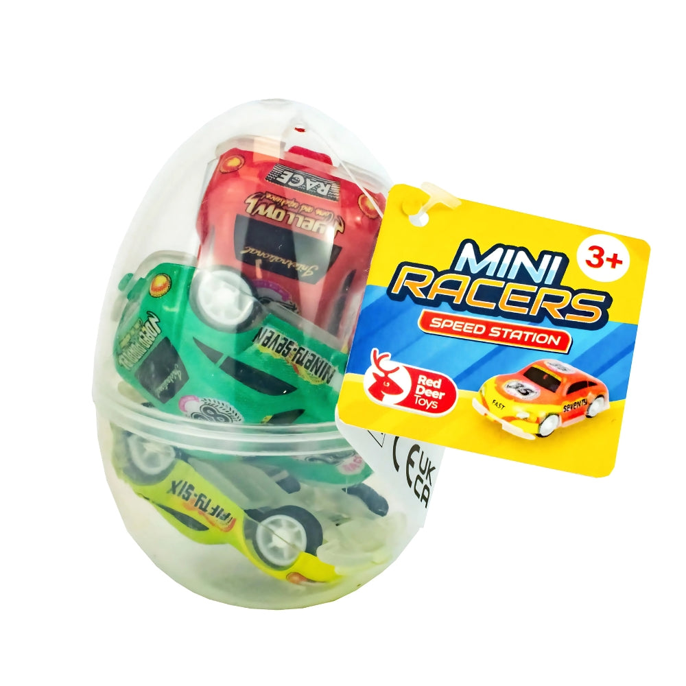 Speed Station Mini Racers Car 3pk Egg