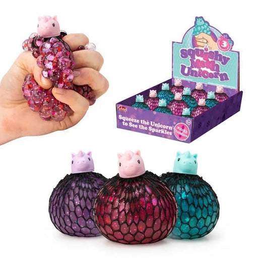 Squishy Mesh Unicorn Sparkle Fidget Sensory Ball Toy