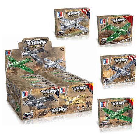 Army WWII Fighter Buidling Block Model Kit