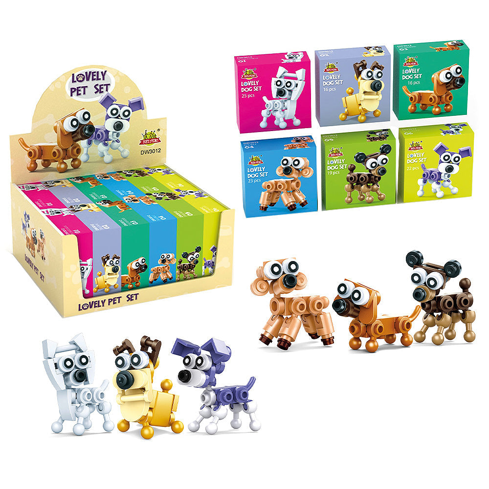 Dog Character Buildable Brick Play Set