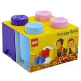 LEGO Storage Brick Multi-Pack 3pc Set - Purple/Blue/Pink