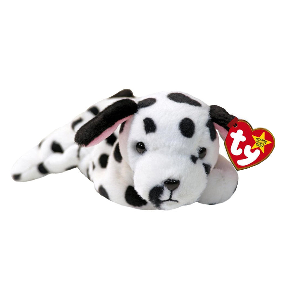 TY Original Beanie Babies 15cm Soft Plush Toy - Dotty Dalmatian II