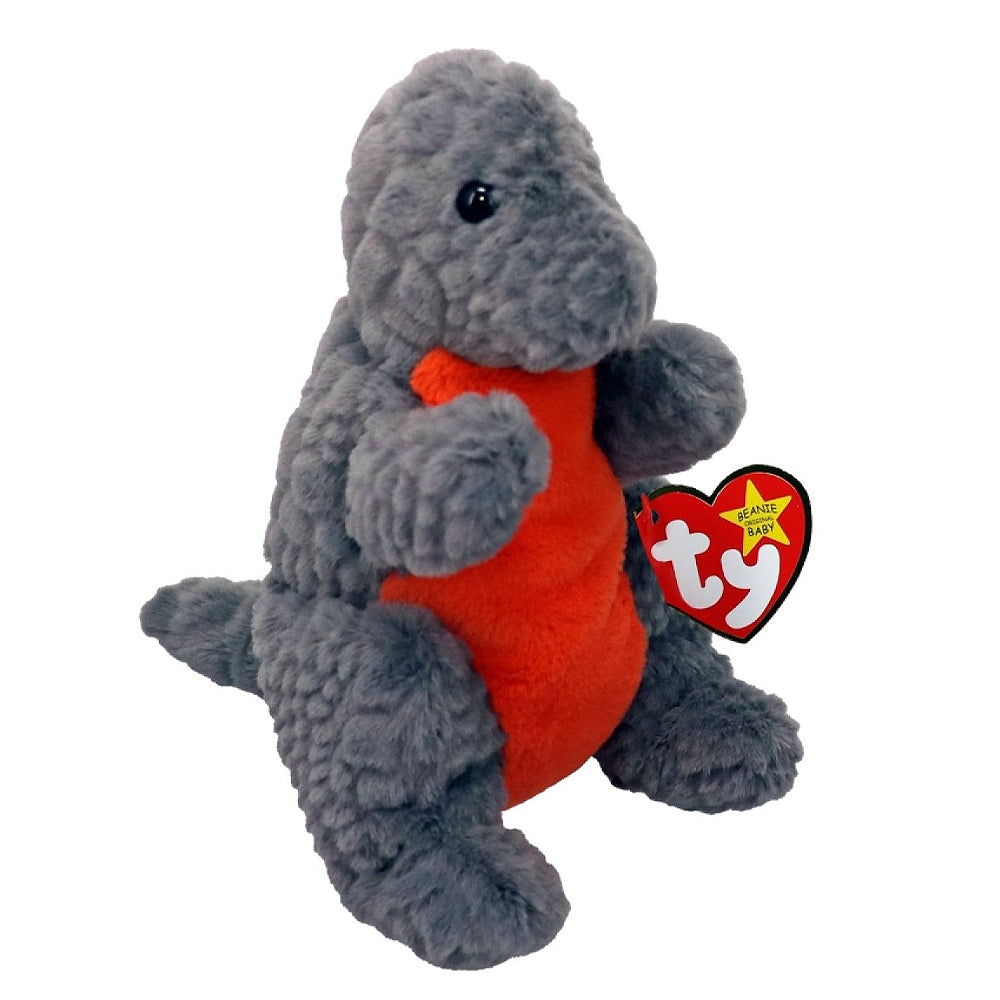 TY Original Beanie Babies 15cm Soft Plush Toy - Emmett Dinosaur II