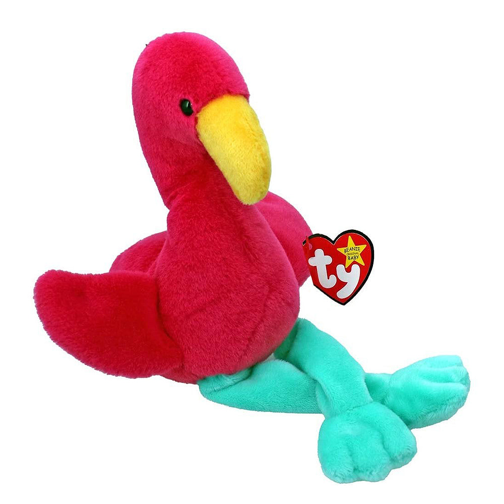 TY Original Beanie Babies 15cm Soft Plush Toy - Fraya Flamingo II