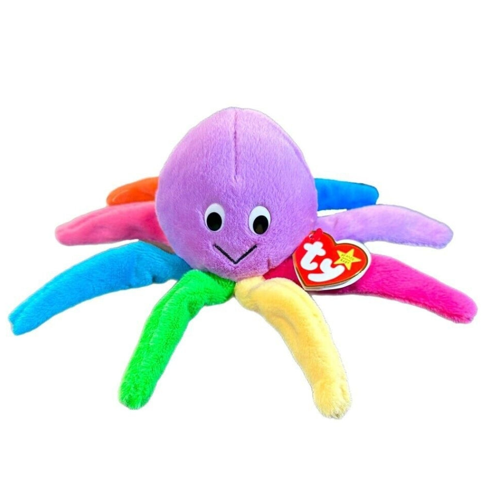 TY Original Beanie Babies 15cm Soft Plush Toy - Blinky Octopus II