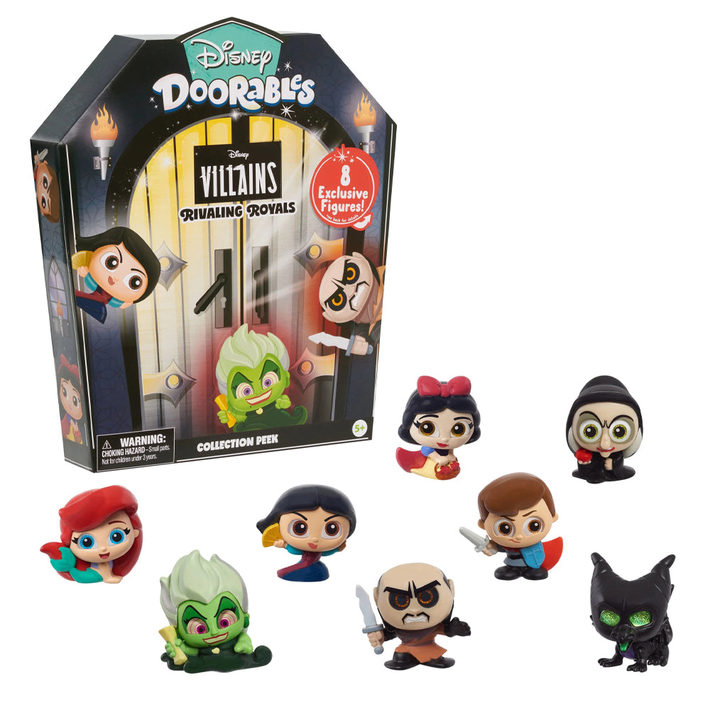 Disney Doorables Villains Rivalling Royals Collection Peek Mystery Figure 8pk