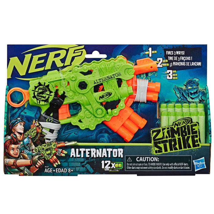 Nerf Zombie Strike Alternator Blaster + 12 Elite Darts
