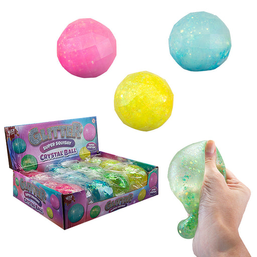 Glitter Super Squishy Crystal Ball Fidget Sensory Toy