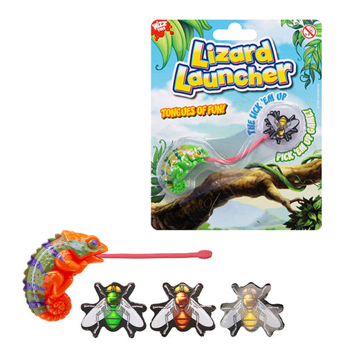 Lizard Launcher Stretchy Tongue Pick 'Em Up Game Mini Toy