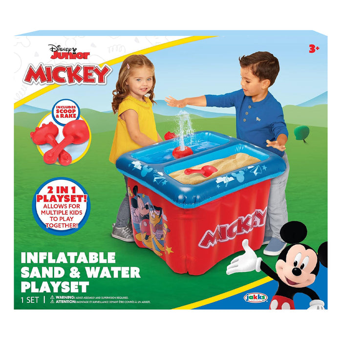 Disney Junior Mickey Mouse Inflatable Sand & Water 2-In-1 Table Play Set
