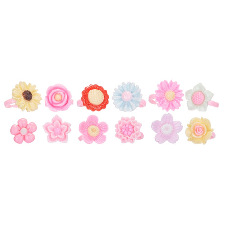 Kids Flower Rings Dress-Up 12pk Gift Box