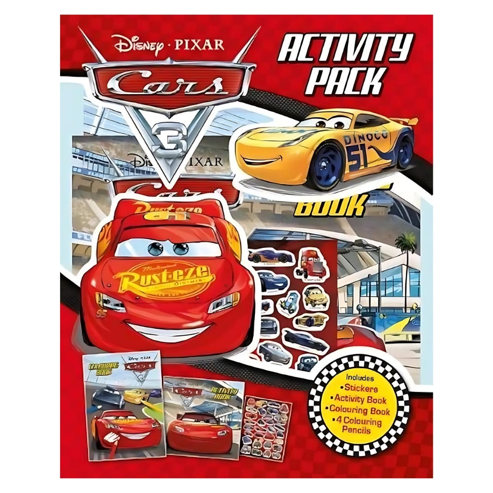 Disney Pixar Cars 3 Activity Pack With Stickers & Pencils