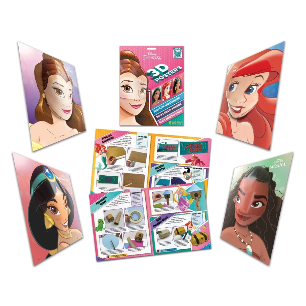 Disney Princess 3D Posters Build Your Own Craft Pack