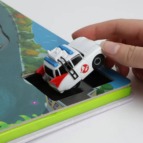 Ghostbusters Ectomobile Race Against Slime Board Book With Wind-Up Mini Ectomobile