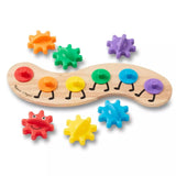 Melissa & Doug Rainbow Caterpillar Gear Spin Classic Toy