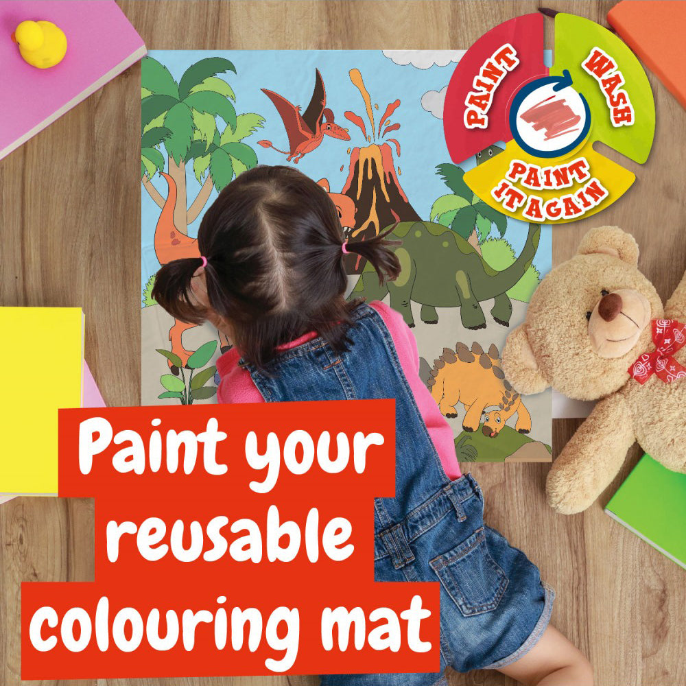 Science4You Dinosaurs Washable Colouring Mat With Markers Playset