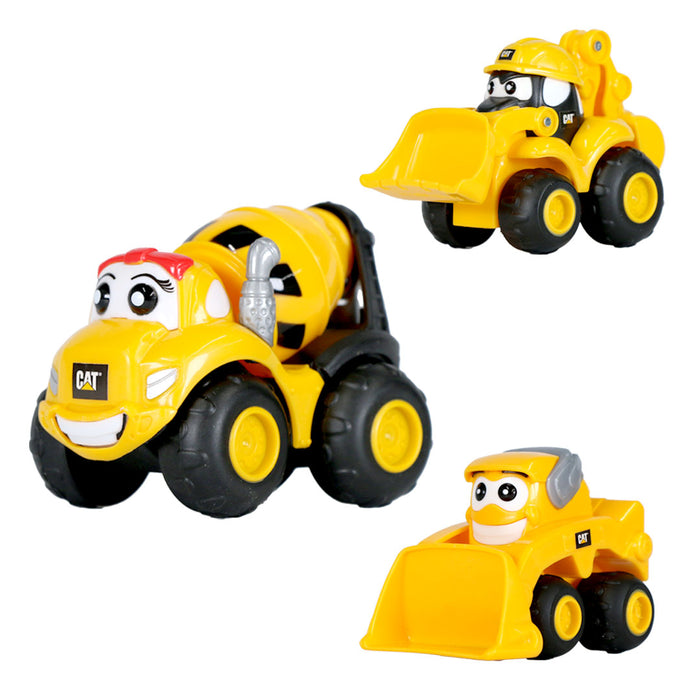 CAT Buildin' Crew Wigglers Pull Back & Go Mini Construction Vehicle Toy
