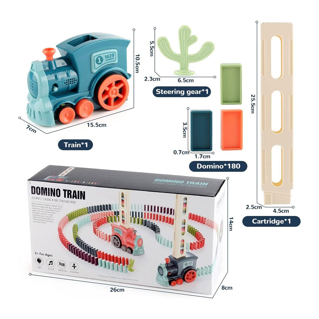 Domino Train Light & Sound Retro Toy Play Set