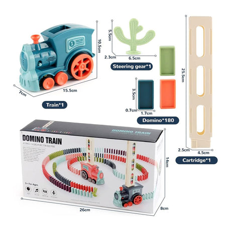 Domino Train Light & Sound Retro Toy Play Set