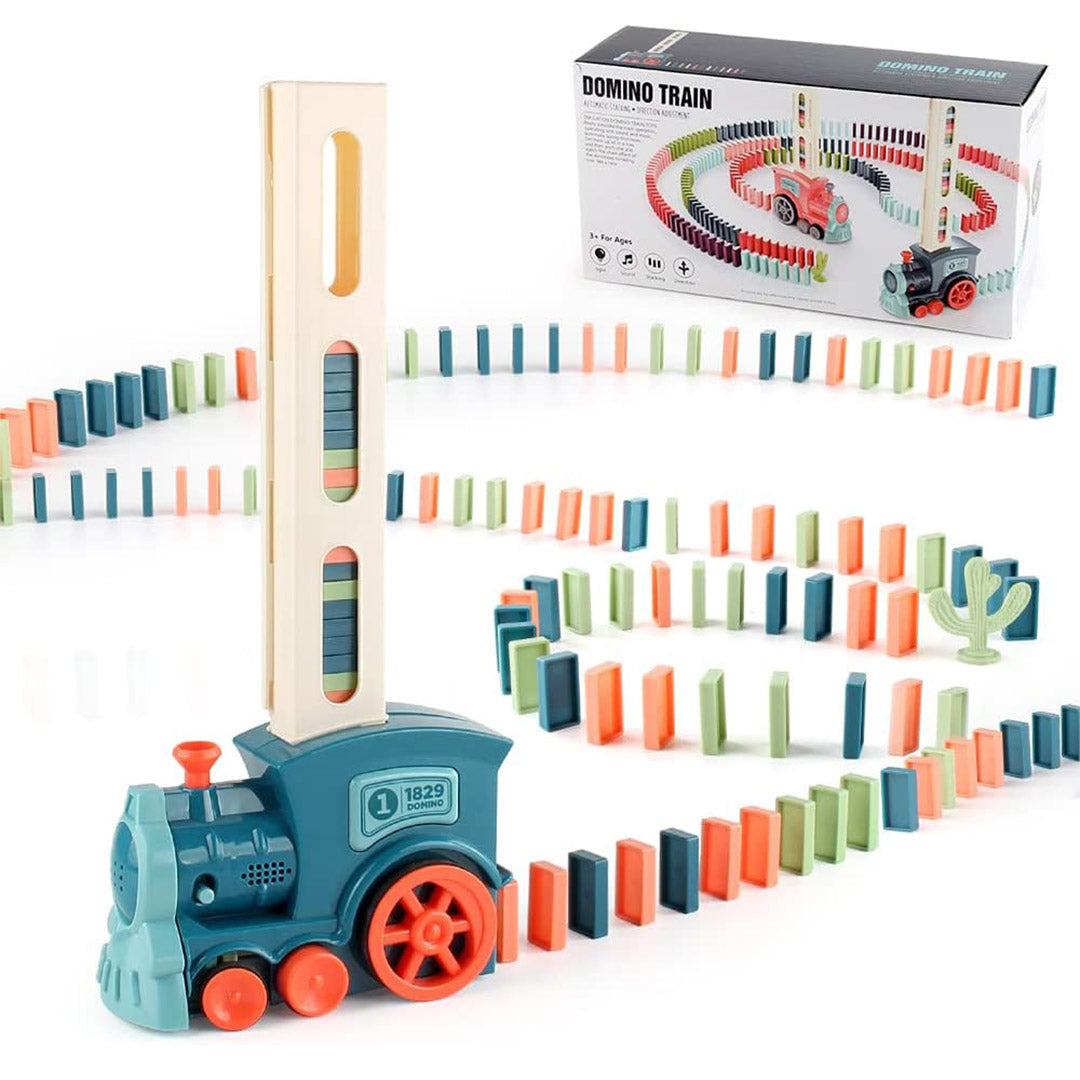 Domino Train Light & Sound Retro Toy Play Set