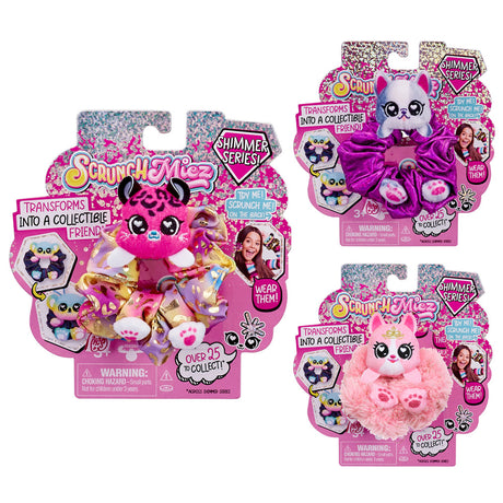 ScrunchMiez Shimmer Series Transforming Scrunchie Animal Bobble