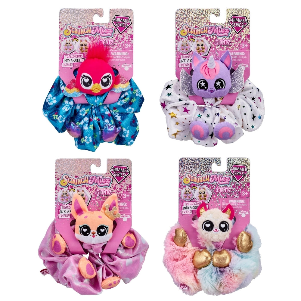 ScrunchMiez Giantz Shimmer Series Transforming Scrunchie Animal Bobble