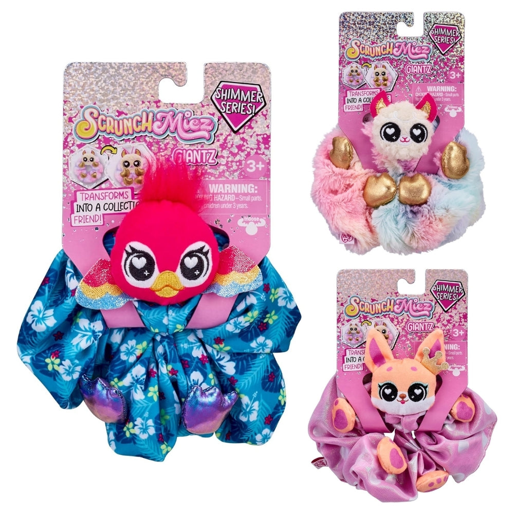 ScrunchMiez Giantz Shimmer Series Transforming Scrunchie Animal Bobble