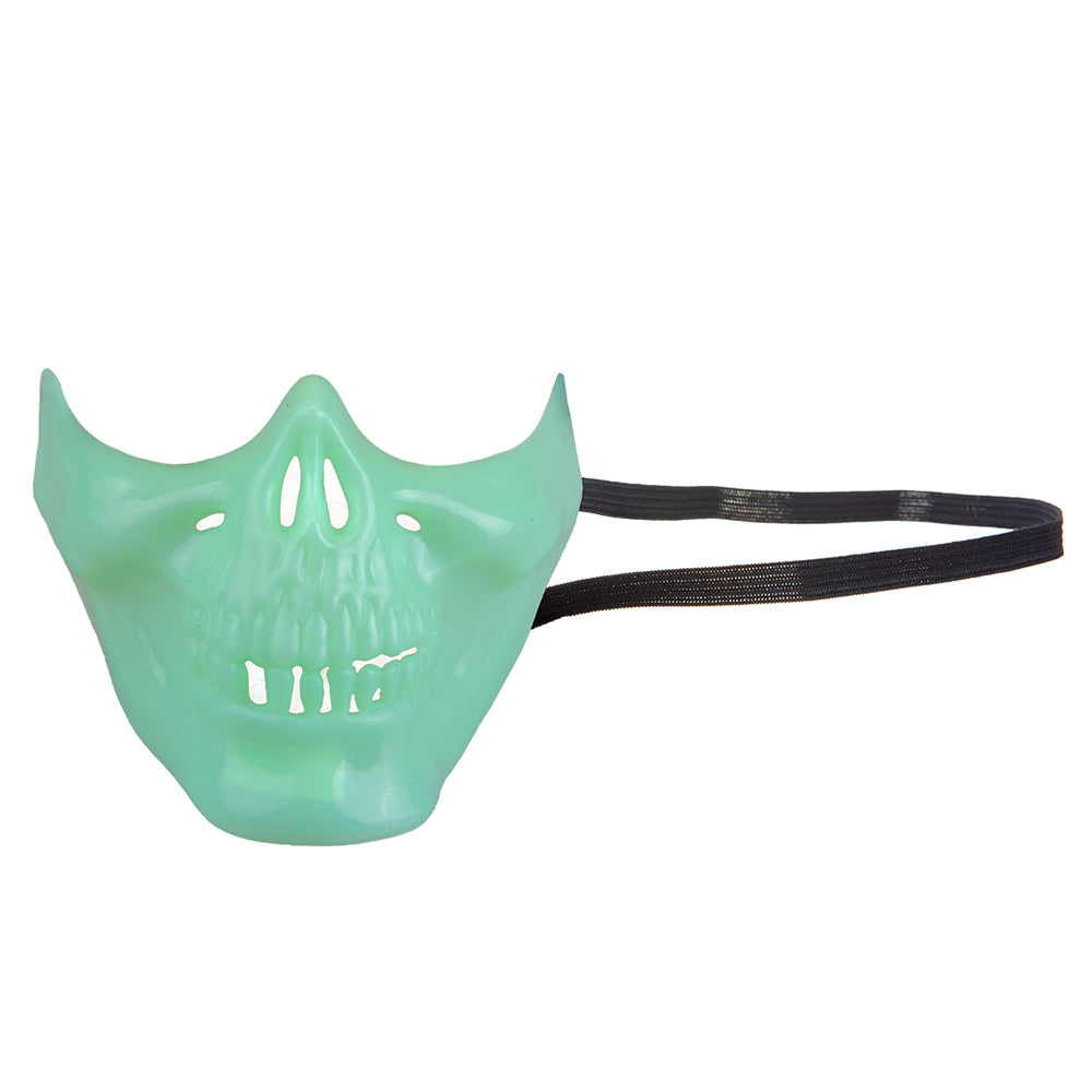 Glow In The Dark Half Skull Halloween Mask